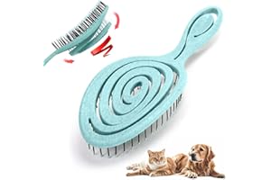 DHinkyoung for Pets Eco-Friendly Detangling Pin Brush for Dogs| Easy to Hold Ergonomic Handle Dog Brushes for Shedding, Grooming, Wet or Dry Dog Hair Brush