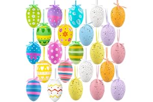 Påskägg för upphängning, 24 stycken 6 cm, färgglada påskägg, dekoration, påskdekoration, modern för buketter, korg, krans och grenar för påsktid, påskdekoration