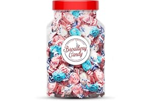 ZEAL Broadway Candy Bonbonglas 800 g – alle amerikanischen Salzwasser Taffy – einzeln verpackte amerikanische Süßigkeiten – Beißgroße Süßigkeiten-Leckereien