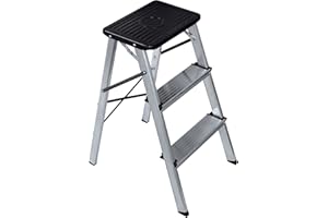 LOGAN Escalera de aluminio de 3 peldaños, SOQAL