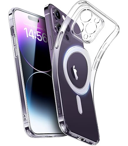 RhinoShield Clear Compatible Avec [iPhone 14 Pro] | Résiste Au Jaunissement, Haute Transparence, Coque De Protection Personnalisable Clear - Blanc Contour Objectifs Photo