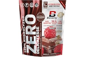 BEVERLY NUTRITION BEVERLY ZERO DELICATESSE | 1 Kg | Proteína Hidrolizada de Suero con Digezyme y Tolerase | Excelente Digestibilidad | Tonifica y aumenta la masa muscular (CHOCOLATE FRAMBUESA)