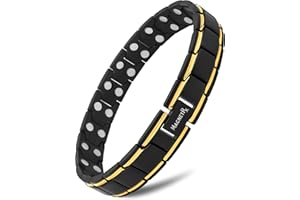 ‎MAGNETRX MagnetRX® Ultrastarkes Magnetarmband – Magnetbänder für Herren – Herrenarmband längenverstellbar mit Größenbestimmungswerkzeug (Schwarz & Gold)