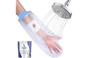Box Commerce Adult Arm Cast Protector for Showering, Swimming - Comfortable Soft Silicone Waterproof Cover for Bandages, Casts, Wounds, Burns - Reusable Waterproof Bag - 6 cm ring