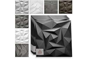 EURODECO Panneaux 3D 50x50cm polystyrène XPS PSE, décors panneaux muraux & panneaux de plafond 6m² - 24 pièces