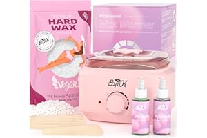 Waxing Kit, BOYUJK Professional Wax Kit for Women and Men with 500g Wax Beads, Wax Pot, 20 Wooden Wax Strips and 2 Wax Sprays, Hot Waxing Kit for Face, Arms, Legs, Bikini and Full Body Hair Removal