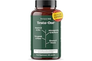 Nullure Testosterona Hombre Natural | Vegano | Testado en laboratorio alemán | Rendimiento · Musculación · Energía I Tribulus Terrestris + Maca + Ashwagandha + Zinc |120 caps