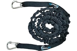 WAVESRX AnchorMate Bungee Line 7-14 Ft | Boat Bungee Lines for Boats, PWCs & Kayaks | Absorbs Shock from Swells & Wind, Prevents Anchor Dislodging | Perfect for Anchoring, Mooring & Tethering