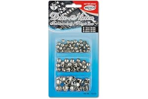 Meyco Hobby Nieten Ziernieten Rund Silber ca.130 STK. sort. Ø 7mm. 9mm. 12mm