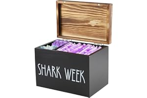 ZOEQIDE Boîte de Rangement Salle de Bain avec 2 Compartiments et Couvercle Organisateur pour Tampons Serviettes Hygiéniques Coton-Tiges et Accessoires Rangement Étanche en Bois pour Produits Féminins Toilette