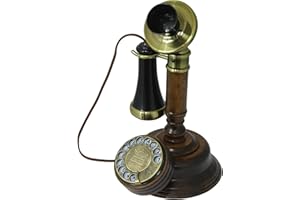 OPIS TECHNOLOGY Opis 1921 Cable Modèle C: Téléphone Vintage Rétro Filaire à l'Ancienne avec Cadran Rotatif, Aussi Parfait pour Décoration ou Escape Game