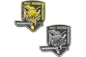 ZCKETO 2 Pcs Chien de Service "FOX HUND" Gilet/Harnais Patch Compatible avec Velcro Amusant Chiens Signes Emblème pour Gilet/Harnais/Collier pour Chien