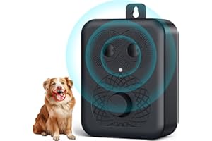 HXWEB PET Antibell für Hunde, 4 Ebenen Ultraschall Anti Bell Gerät, Auto Anti-Bell-gerät Hunde, 100% Sicher und effektiv Sicher Hundebellen Stoppen, Wasserdicht Sonic Anti-Bell-Mittel Hundebellen