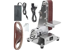 AWKAQUN Lijadora de Banda, Mini lijadora de banda, pulidora multifuncional, pulidora, aleación de aluminio, cortador de bricolaje, afilador de bordes (motor 895)