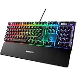 SteelSeries Apex 7 - Clavier de gaming mécanique - Écran OLED Smart Display - Switchs marron - Agencement Français AZERTY
