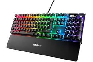 SteelSeries Apex 7 - Clavier de gaming mécanique - Écran OLED Smart Display - Switchs rouges - Agencement Français AZERTY