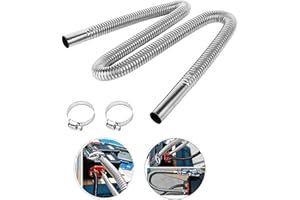 SHENGRUILI Tubo di Scarico Dellauto,120cm Tubo del Riscaldatore Dell'aria,Tubo di Scarico del Riscaldatore,Tubo del Riscaldatore Parcheggio,Diesel Gas Tubo,Tubo di Scarico in Acciaio Inossidabile