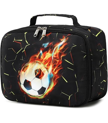 Sport Bälle Lunchtasche Für Schule & Sport – Wasserdichte Kühltasche Für Essen, Mit Sportmotiven