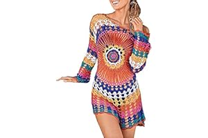 EDOTON Traje de Baño, Vestido de baño de Bikini con Encaje de Crochet y Espalda Abierta de Mujer