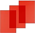Pavo Einbanddeckel-Klarsichtfolie A4, PVC-Folie, 0.20 mm, 100-er Pack, transparent/rot