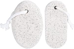 WOLMIK 2 pezzi di pietra pomice per la cura dei piedi, pietra pomice per la rimozione di calli e indurimenti della pelle per piedi e mani, pietra lavica naturale per la cura dei piedi