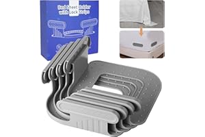 JOVYLL Bed Sheet Holder with Lock Strips - 4PCS Non-Slip Heavy Duty Sheet Locks for All Mattress Sizes and Bed Sheet Type,New Upgrade Bed Sheet Clips to Keep Sheets Firm and Tight,Easy Installation (Gray)