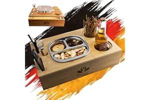 HARMONY LIFE HOME ACCESSORIES & FURNITURE HARMONY LIFE Couchbar, Snackschale Verschließbar - Snackbox mit Großen Getränkehalter für Sofa, Auto, Picknick. Sofa-Organisator mit Abnehmbarem Deckel, Verwendung als Tablett