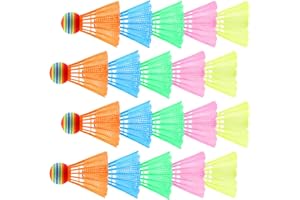 CATELL 20 Pezzi Volani da Badminton, Colorate Volano Badminton in Plastica Shuttlecocks Durevole per Allenamento Competizione Famiglie Principianti Professionisti