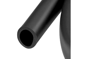 sourcing map Tubo in schiuma, diametro interno 30 mm, diametro esterno 40 mm, lunghezza 1 m, per impugnatura e isolamento dei tubi, nero, confezione da 2