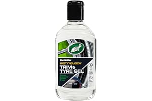 Turtle Wax Wet ’n Black Trim & Tyre Gel 300 ml – Restores Faded Rubber, Vinyl & Tyres to Deep Black Shine, Water‑Resistant Protection & UV Guard