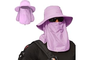 TMEOG Sombrero para el Sol Hombre Mujer Gorra Nuca Protección UV Solar con Protector de Cuello, Sombrero Pescador de Pesca Trekking Senderismo Safari Verano