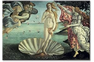 LABORATORIO 102 Quadro su Tela Sandro Botticelli Nascita di Venere Rinascimento (100x140 cm) - Stampa Artistica da Parete con Telaio Classic 2 cm Legno Abete - Quadro Moderno Pronto da appendere