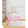 SafeChamp Sweetie Pie Baby Crib Bassinet Cot Swing Cradle Pink Bassinet and Toy (Pink)