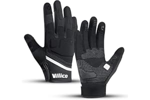 Vilico Guantes Moto Verano Hombre Protecciones En Nudillos Dedos, Antideslizante,Pantallas Táctiles, Guantes tácticos para Airsoft, Motocicleta,Caza, al Aire Libre