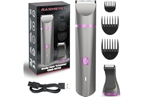 RAXMETRY Electric Shaver Women's Intimate Area, Intimate Shaver for Women, Women's Shaver, Women's Intimate Shaver, Rechargeable, Waterproof for Wet and Dry, Grey Purple