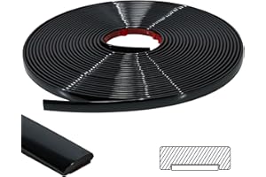 ZOWZOW Peel and Stick Trim Molding, 8M Flexible Wall Trim Molding Self Adhesive, Waterproof Molding Trim for Wall Tile Edges, Kitchen backsplash, Floor, Mirrior Frame Decor, Shiny Black