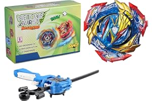 Netoke Toupie Bey Burst Turbo 4D Combinaison, Set avec Lanceur De Jeu Metal Fusion, Jouets Classiques Enfants Cadeau, Modèle: B-193