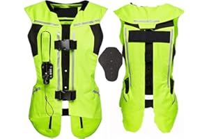 YXYECEIPENO Gilet Airbag Cycliste Multifonctionnel Gilet De Protection Airbag Déclenchez L'airbag En 0,3 Seconde, Sensible Et Précis Réutilisable, La Surface Peut Être Nettoyée (Non Équipé De Bouteille De CO2)