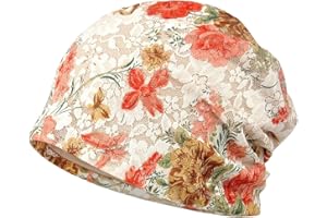 scicent Skull Caps for Women Fashion Thin Slouchy Beanie Hat Soft Stretch Chemo Headwear for Women UK