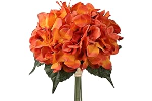 ‎BRIFUL Kunstblume Hortensien Künstliche Blumen Seiden-Blumen 9 Köpfe Blumenstrauss Hortensien Bouquet für Hochzeit Home Party Tisch Küche Büro Deko