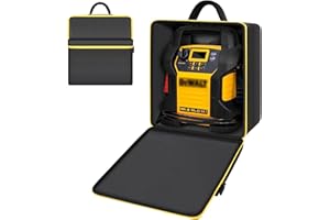 TANMQIN Sac de démarrage de Batterie de Voiture Compatible avec DEWALT DXAEJ14 Compresseur d'air numérique Portable Chargeur de Batterie Portable Support de Transport pour onduleur d'alimentation, Cordon de
