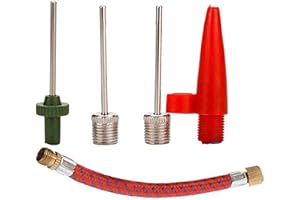 Portable Inflator Ball Pump Air Pump Inflator Kit with Needle, Nozzle, Extension Hose for Basketball Football Volleyball Rugby Balloons Other Inflatable Set