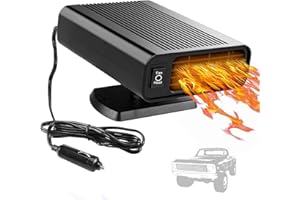 Showvigor 12V Car Heater & Cooler Fan, 150W Portable Auto Heater and Cooling Fan with 360° Rotatable Defrost Defogger for Windshield, Plug into Cigarette Lighter for Cars, Trucks, RV, Camping