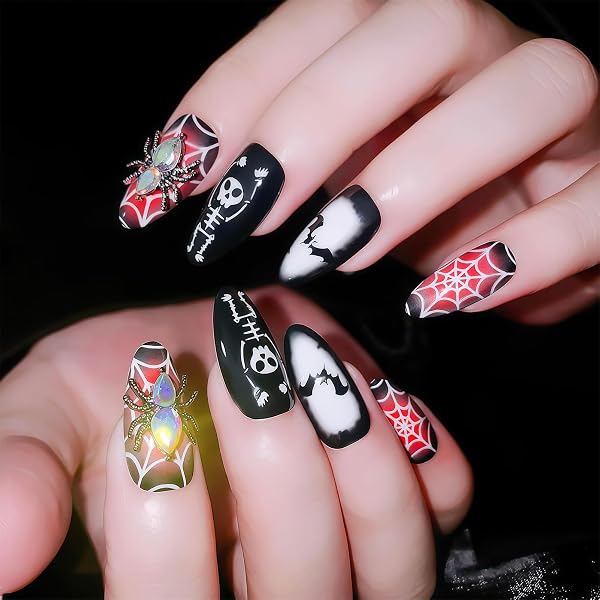 144 Stück Mädchen-Fingernägel Zum Aufkleben – Süße Kinder-Nageldesigns Mit Früchten & Tieren (Set A)