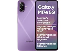 Samsung Galaxy M17e 5G Mobile (Vibe Violet, 6GB RAM, 128GB Storage) | Smoothest 120 Hz Refresh Rate| Monster 6000 mAh Battery | IP54 | 6 Gen OS Upgrades | AI | Gemini Live | Without Charger