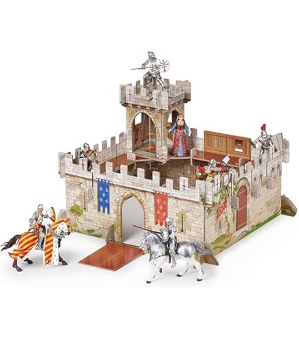 Premium AI Image | Knight on a horse in front of a castle