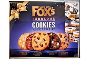 CR SNACKING FOX'S FABULOUS ASSORTED COOKIES (365g) - Chocolate Biscuits Gift Box Foxs Chocolatey Biscuits | Biscuits Selection Box Foxs Biscuit Tin | Selection Box Christmas | Biscuits Gift Set Xmas Biscuit Box