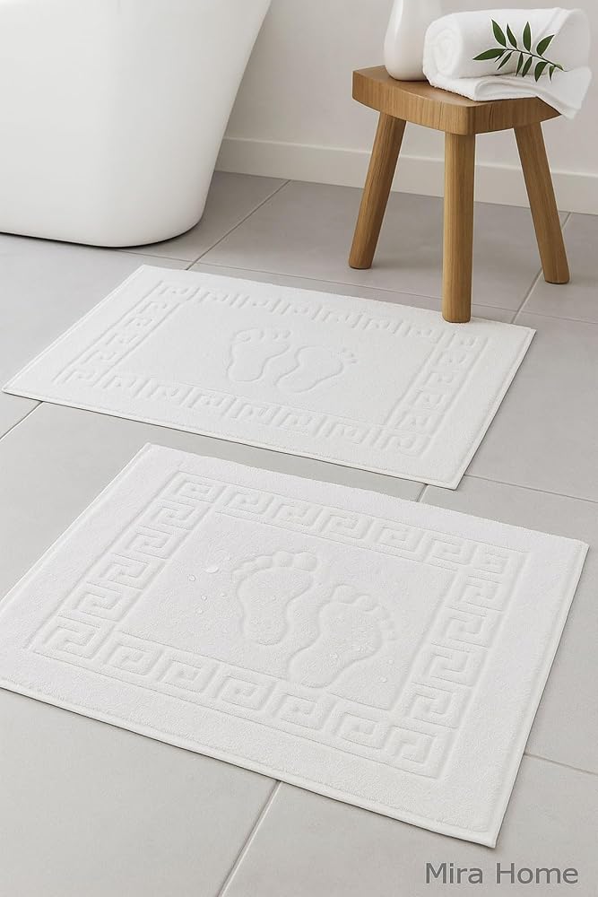 2 li Banyo Ayak Havlusu Renkli 50X70 Cm Menom