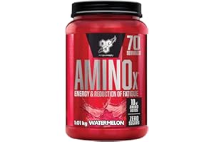 BSN Nutrition Amino X Supplement with Vitamin D, Vitamin B6 and Amino Acids, Watermelon Flavour, 70 Servings, 1 kg