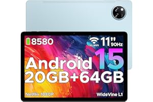 DOOGEE TAB A9+ Newest 2025 Android 15 Tablet, 8580mAh 11 Inch Tablet, T7200 Octa Core Android Tablets & 20GB+64GB/2TB LPDDR4X, 13MP+5MP, 2 Speaker+Widevine L1|Face ID|BT 5.0|5G WiFi|GPS|FM|OTG
